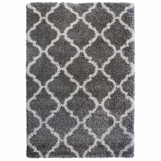 Like NEW - Costco - Thomasville Marketplace Luxury Trellis Shag Rugs 6' 6" x 9' 6" - Retail $229