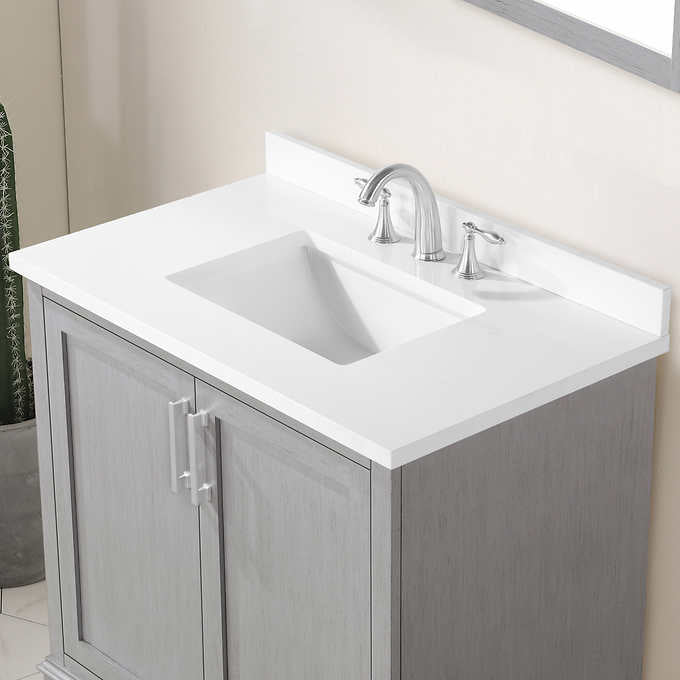 NEW - Costco - OVE Decors Broadway 36" Bath Vanity in Gray - Retail $899