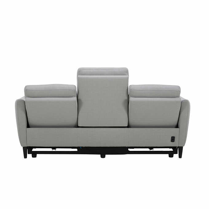 Like NEW - Costco - Alpendale Fabric Power Reclining Sofa with Power Headrests - Retail $1199