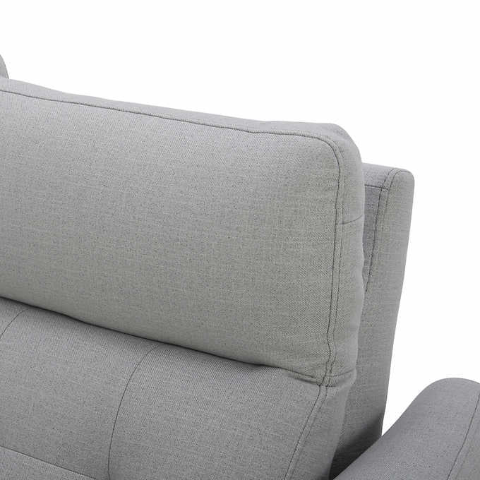 Like NEW - Costco - Alpendale Fabric Power Reclining Sofa with Power Headrests - Retail $1199