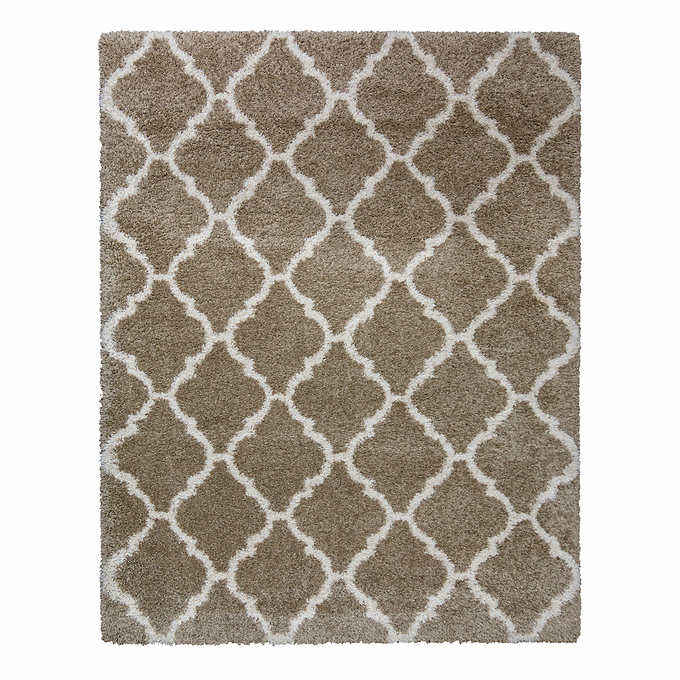 Like NEW - Costco - Thomasville Marketplace Luxury Trellis Shag Rugs 7' 10" x 10' - Retail $319