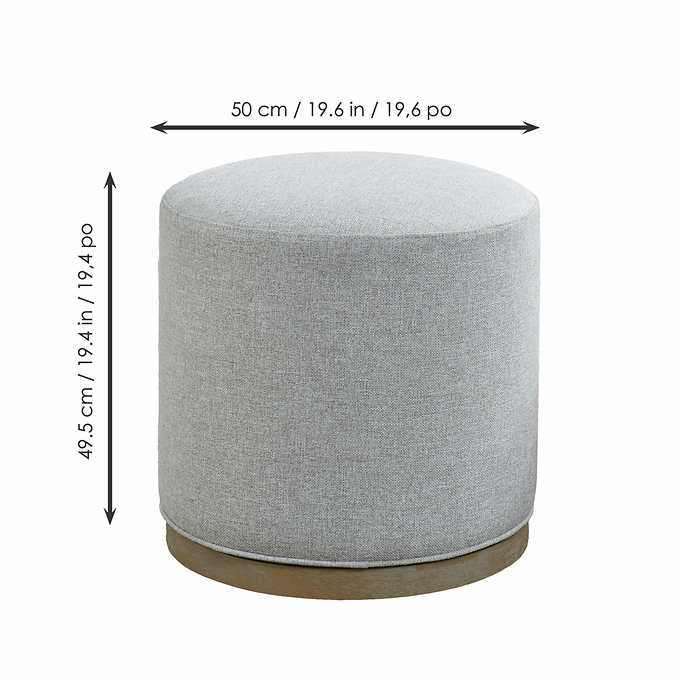 Drayden Fabric Swivel Ottoman - Retail $169