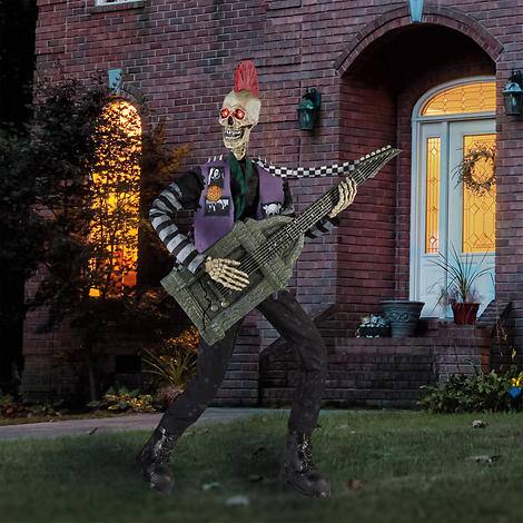 NEW - Costco - Halloween Skeleton Punk Rocker 1.83 m (6 ft.) - Retail $240