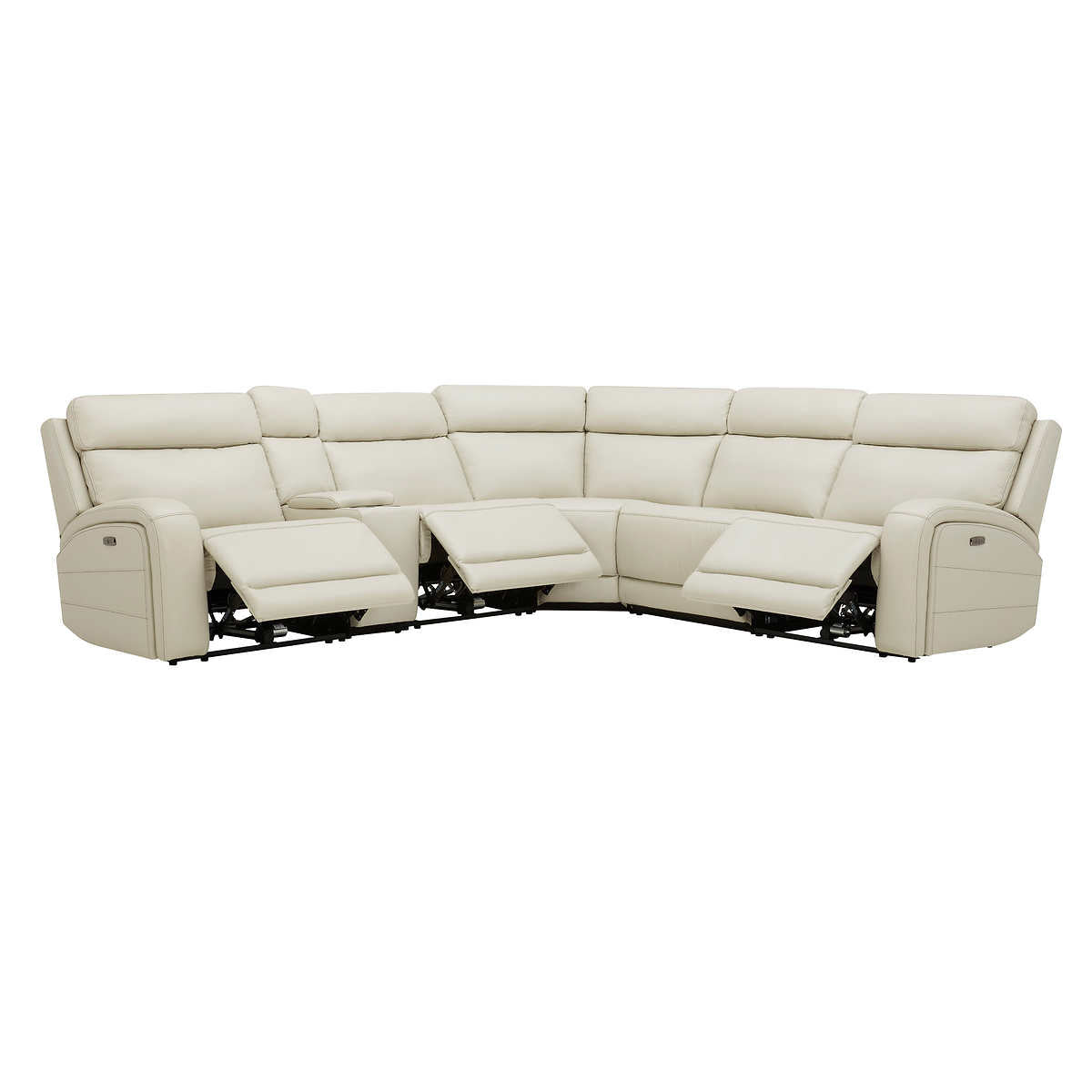 Costco - Gearhart 6-piece Leather Power Reclining Sectional with Power Headrests - Retail $2699