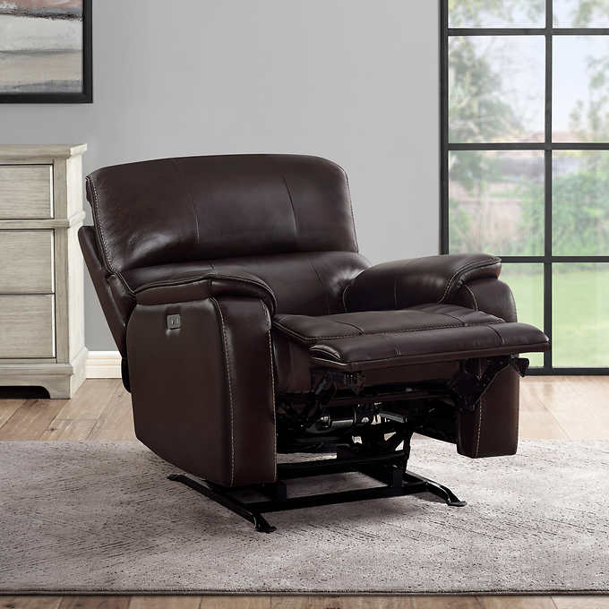 Costco - Barcalounger Columbia Leather Power Recliner with Power Headrest - Retail $799