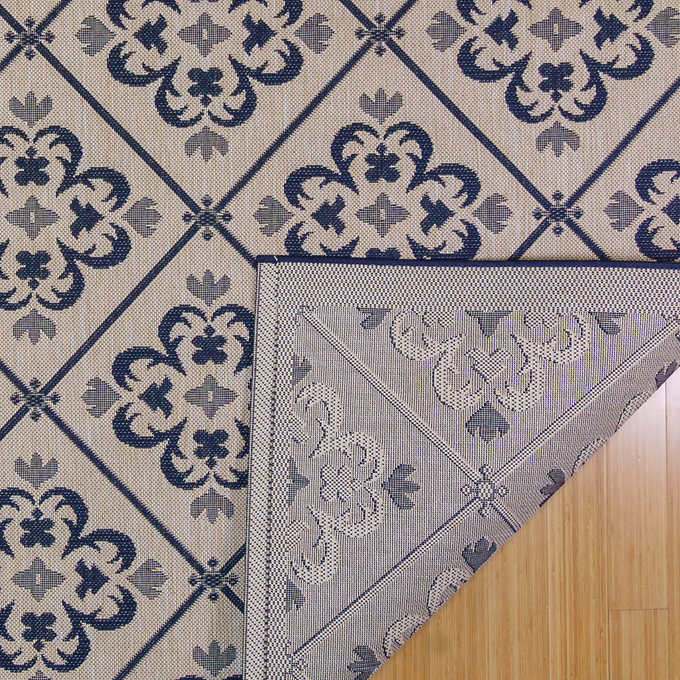 NEW - Costco - Naples Indoor/Outdoor Area Rug, Bronte, 5' 3" x 7' - Retail $99