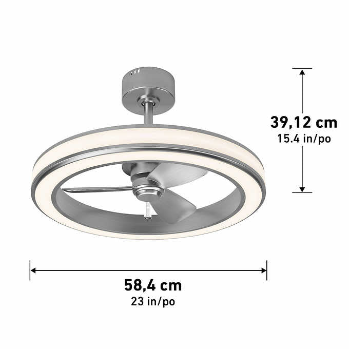 Artika Edwin 23" LED Chandelier Ceiling Fan