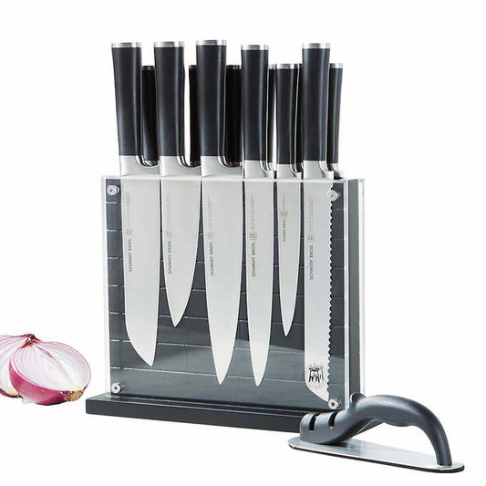 NEW - Schmidt Brothers Black Subway 15-piece Knife Block Set - Retail $249
