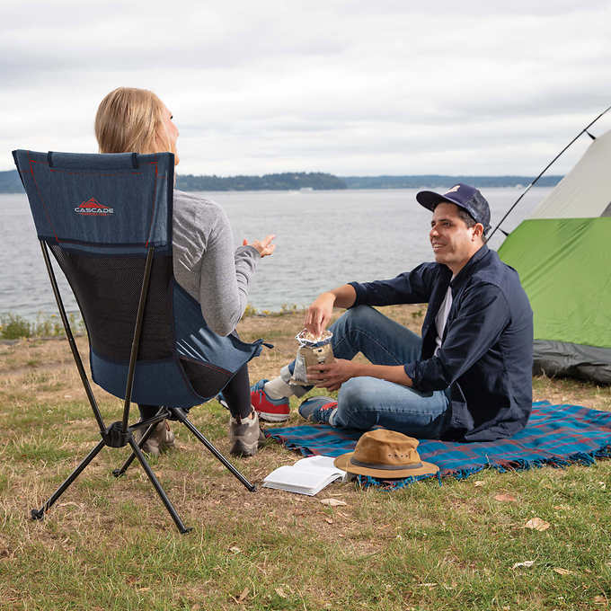 Cascade Ultralight Highback Camp Chair with Carry Bag For outdoor beach for Sports Events - Retail $45