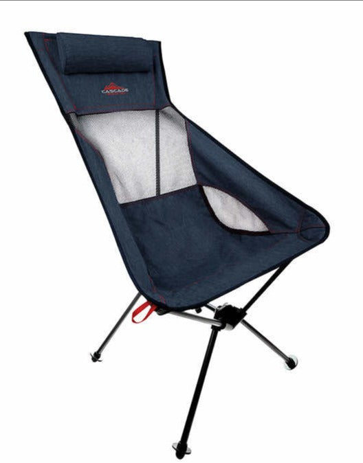 Cascade Ultralight Highback Camp Chair with Carry Bag For outdoor beach for Sports Events - Retail $45