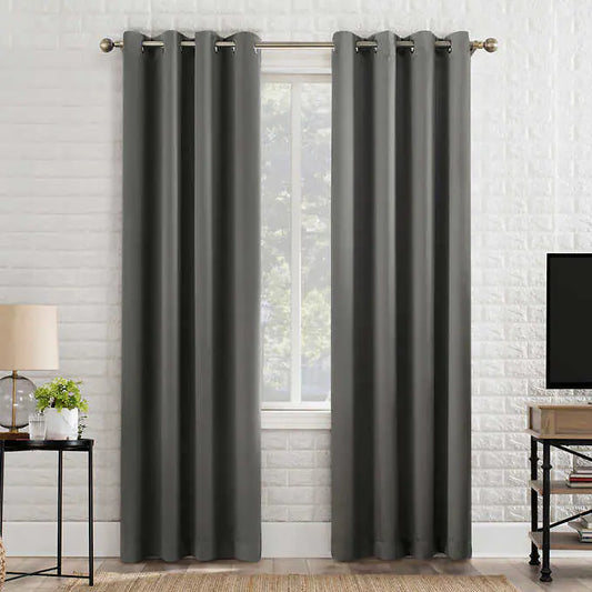 Sun Zero 104 in x 84 in, Broderick Theater Grade Blackout Curtains, 2-pack