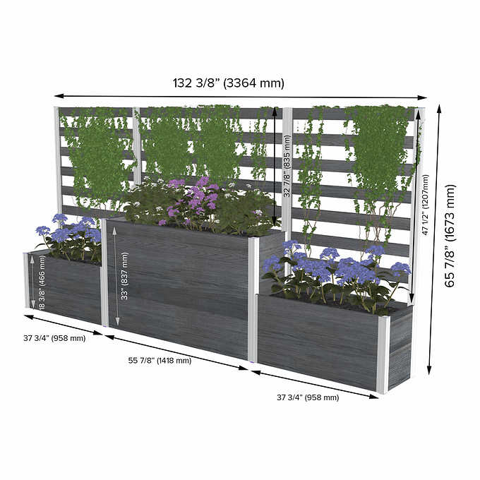 NEW - Costco - Vita Urbana 11' Parklette Planter Combo with Trellis - Retail $799