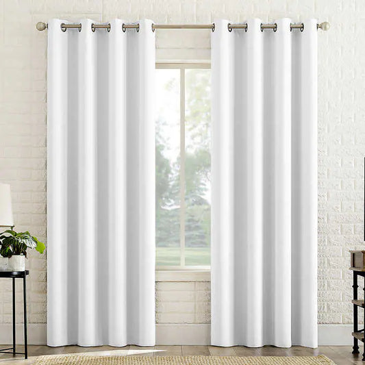 Sun Zero White Broderick Theater Grade Blackout Curtains, 2-pack - Retail $39
