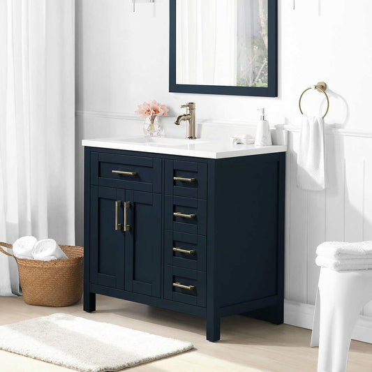 NEW - OVE Decors Lakeview 36" Bath Vanity in Blue
