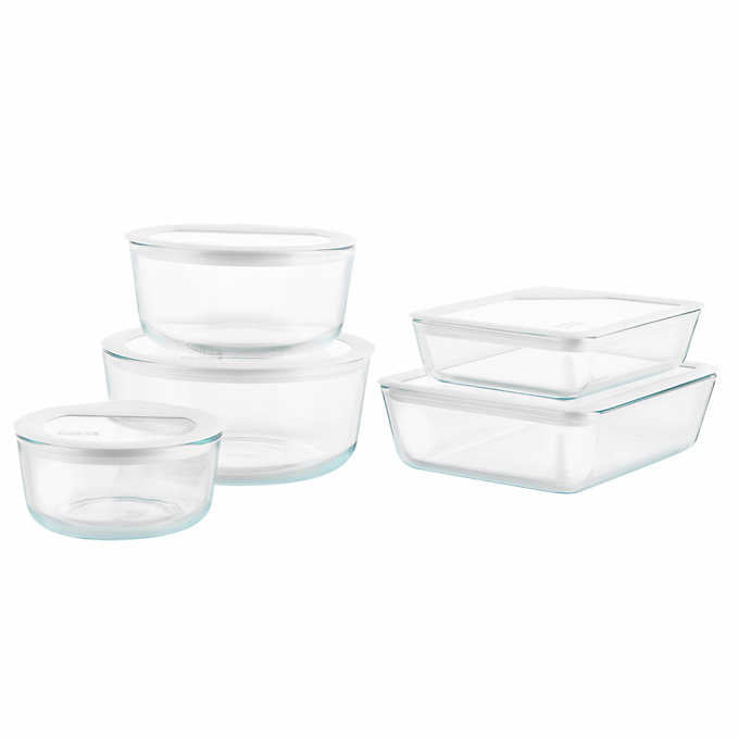 Costco - Pyrex 10-piece Ultimate Glass Food Storage Set - Retail $49