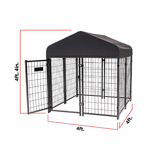 Costco - Lucky Dog STAY Series Studio Jr. Dog Kennel 4'x4' with Privacy Screen - Retail $229