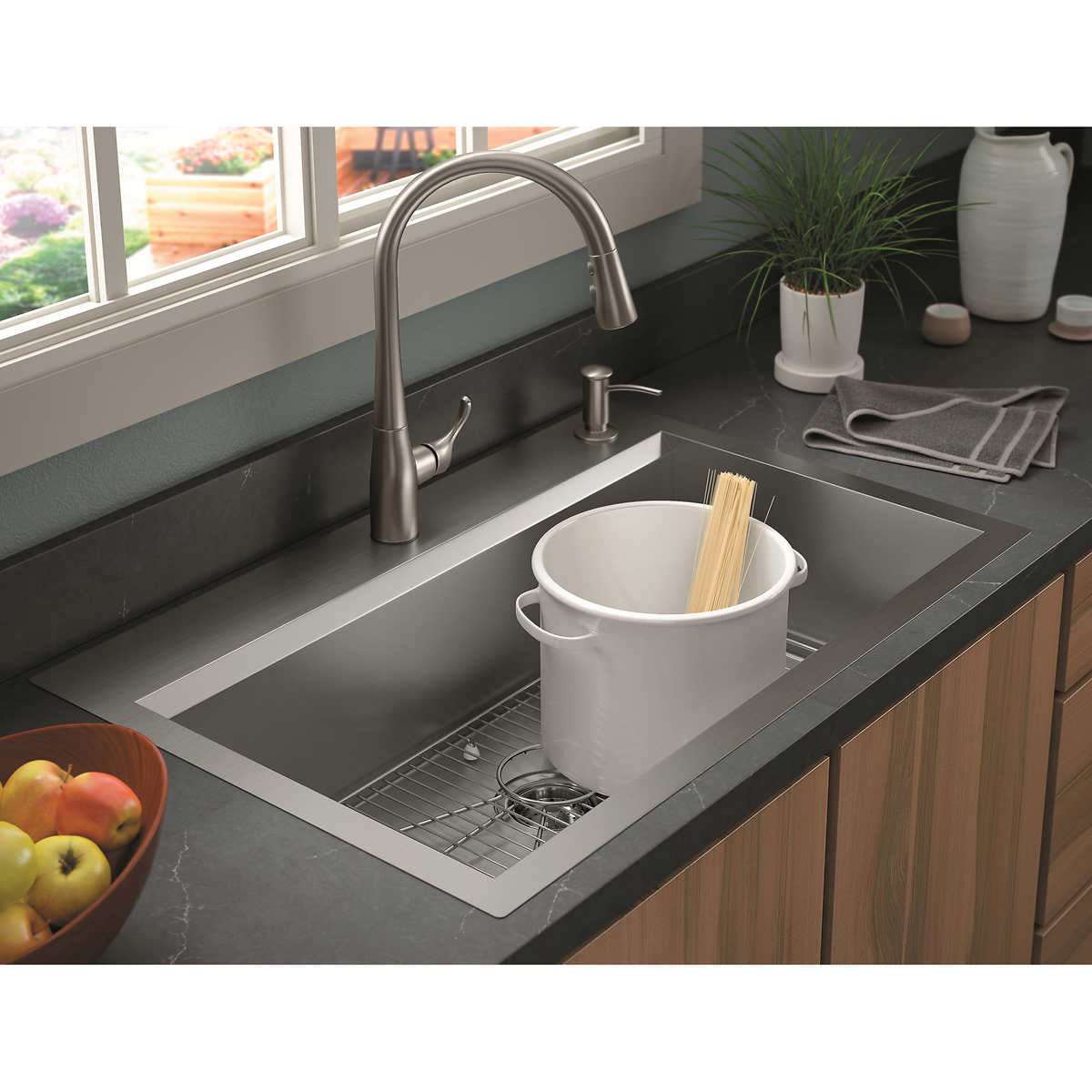 NEW - Costco - Kohler Cater Accessorized Kitchen Sink - Retail $339
