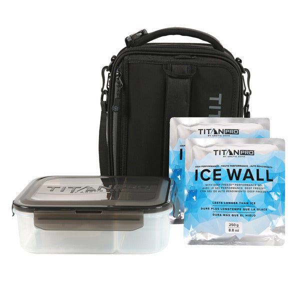 Titan PRO by Arctic Zone Expandable Lunch Box, Black