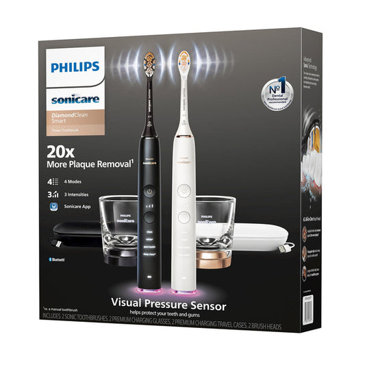Philips Sonicare DiamondClean Smart Electric Rechargeable Toothbrush, 2-pack