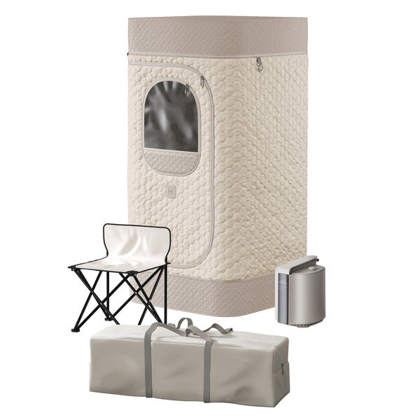 New - Homedics Premium Steam Sauna, Cream
