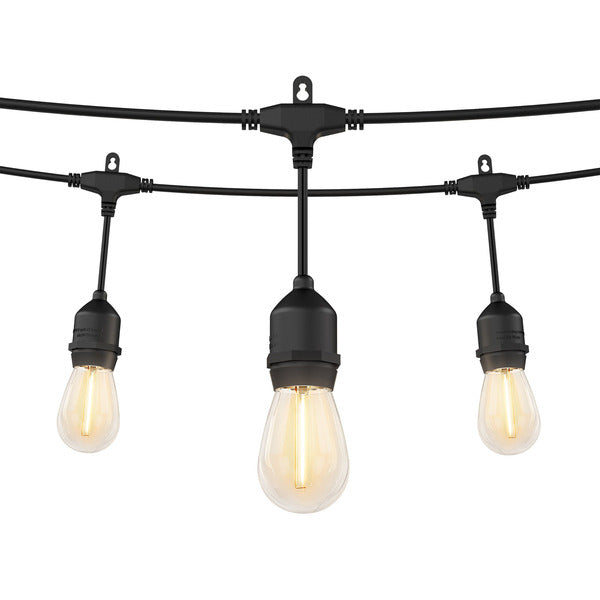 NEW - Artika Blaze 20 LED Bulb Outdoor Solar String Lights - Matte Black