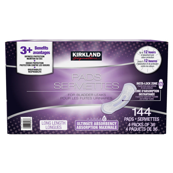 Kirkland Signature Pads for Bladder Leaks, 144-count