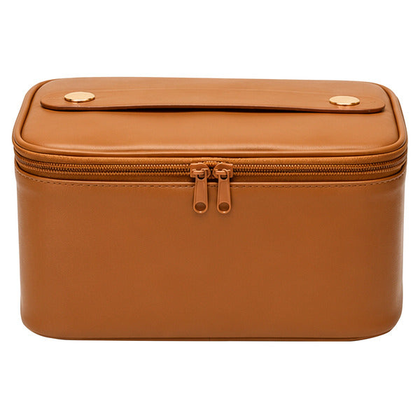 REALHER Lighted Makeup Case, with Removable Lighted Mirror, Brown