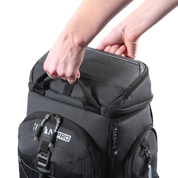 Titan PRO Black 26-Can Backpack Cooler with Ice Walls