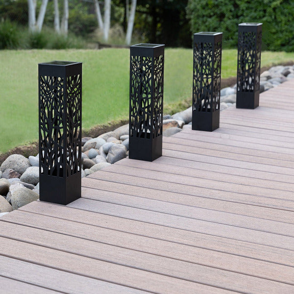 Tommy Bahama 35 Lumen Square Solar Bollard Lights