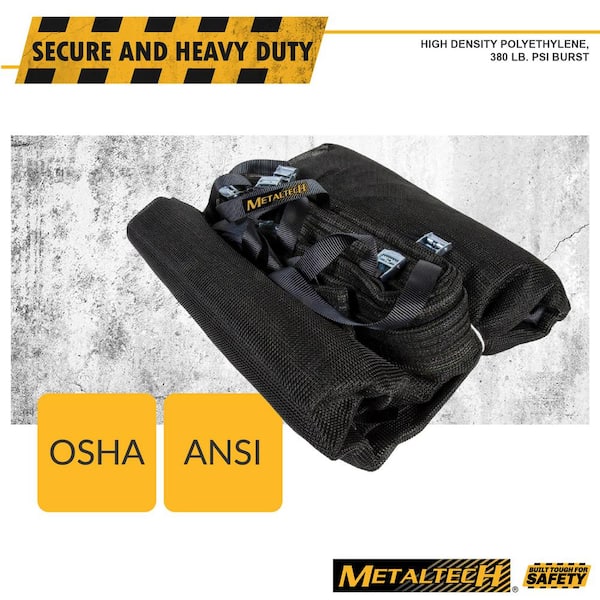 MetalTech Ultra-Jack 21 ft. 10 in. x 48 in. Polyethylene Safety Net for the Ultra-Jack and Pump Jack Systems PJ-SNBK