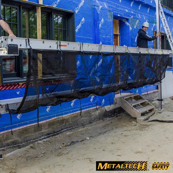 MetalTech Ultra-Jack 21 ft. 10 in. x 48 in. Polyethylene Safety Net for the Ultra-Jack and Pump Jack Systems PJ-SNBK