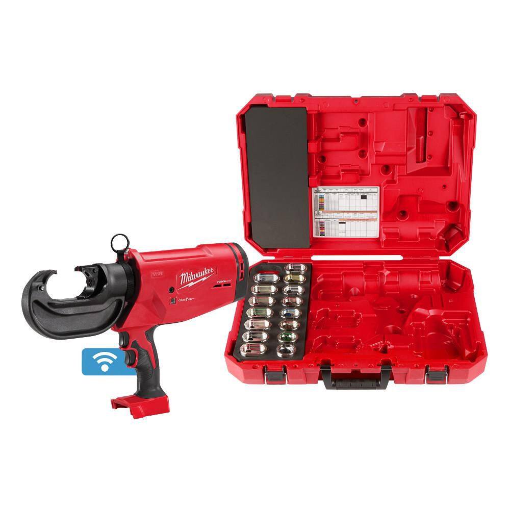 Milwaukee M18 18V Lithium-Ion Cordless FORCE LOGIC 750 MCM Crimper with #6-750 MCM Cu Dies 2779-750CU