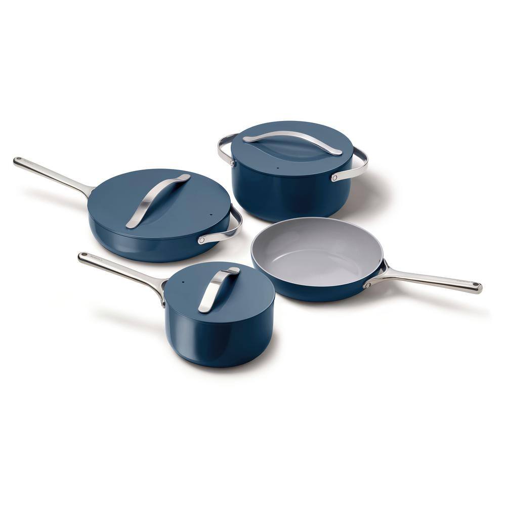 CARAWAY HOME 9-Piece Ceramic Nonstick Cookware Set in Navy CW-CSET-R06