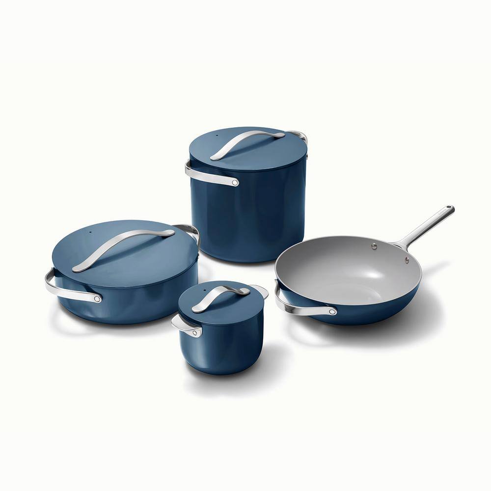 CARAWAY HOME 9-Piece Ceramic Nonstick Cookware Set in Cream CW-CSET-R01