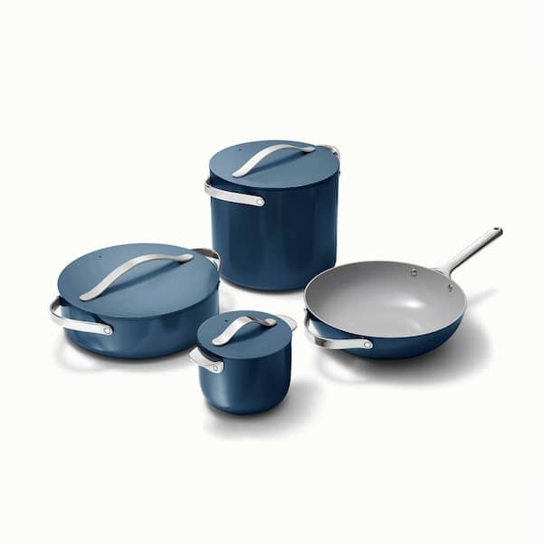 CARAWAY HOME 9-Piece Ceramic Nonstick Cookware Set in Cream CW-CSET-R01