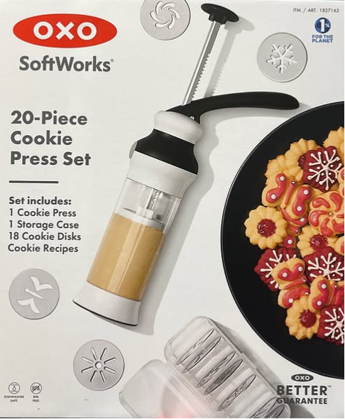 OXO 20-Piece Cookie Press Set - Retail $24