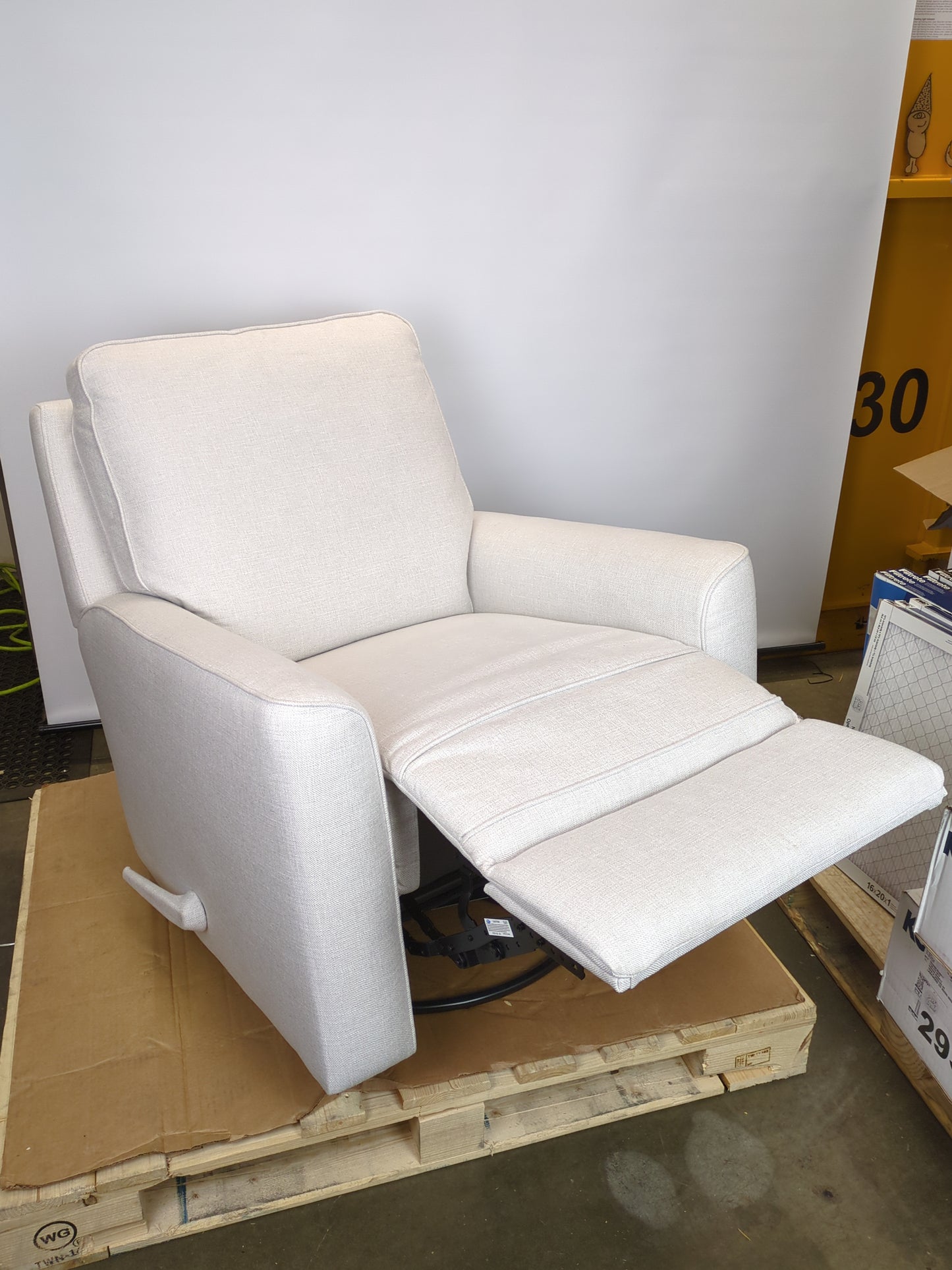True Innovations Paxley Fabric Swivel Glider Recliner