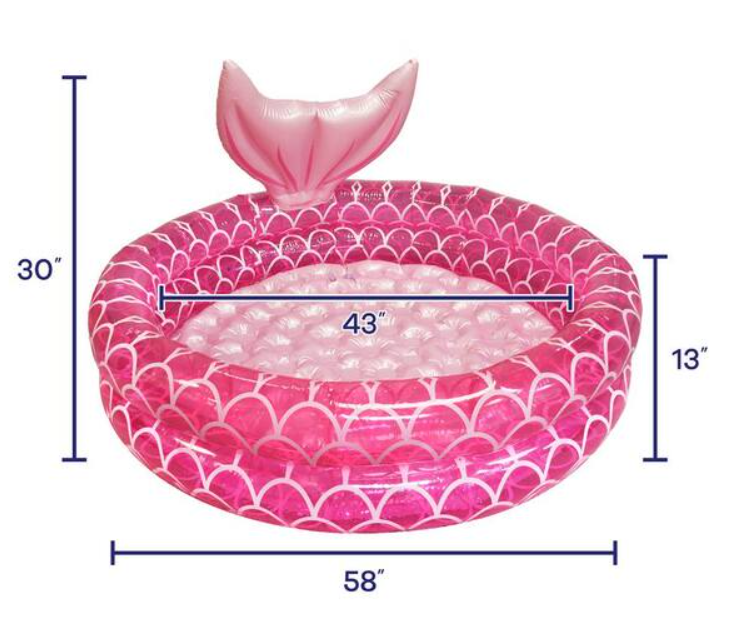 Inflatable Mermaid Kiddie Pool