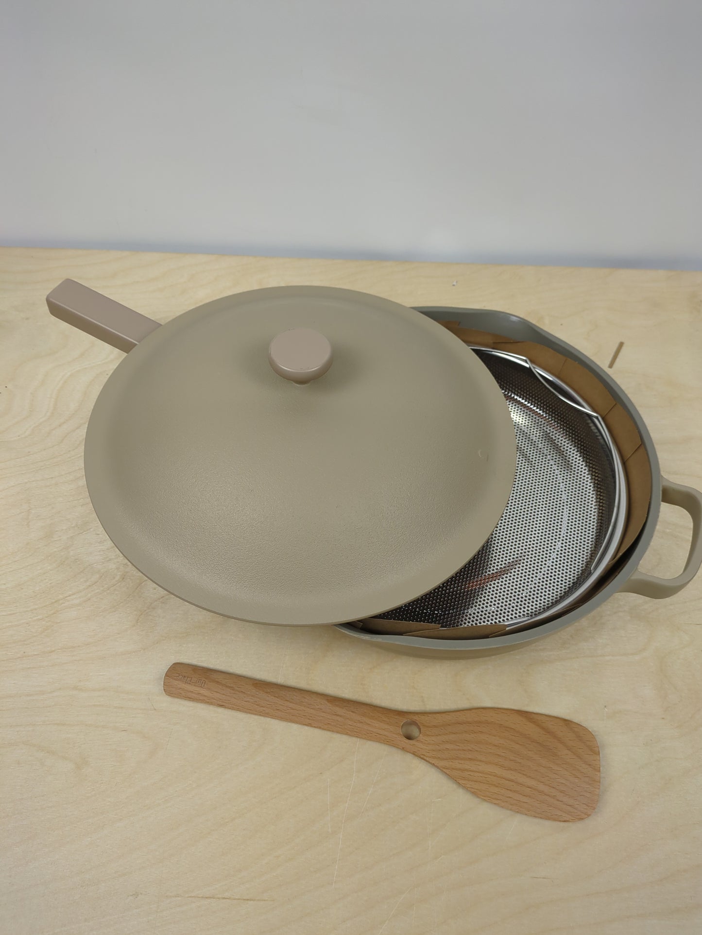 Our Place 4-piece Ceramic Nonstick 12.5” Family Sized Always Pan with Steamer - Retail $130