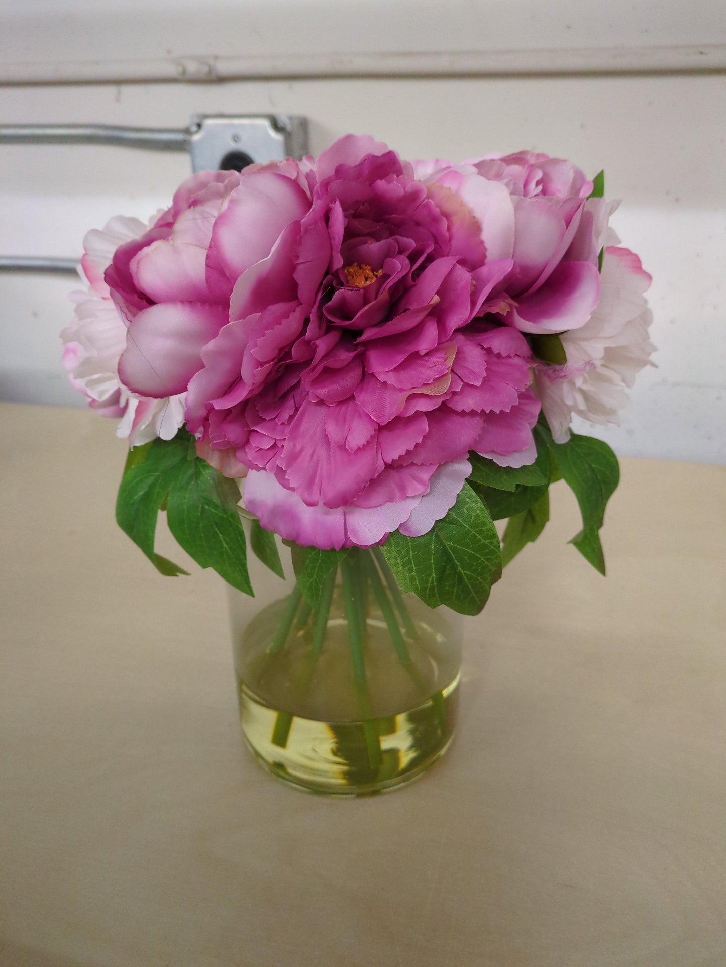 Faux 12” Peony Arrangement - Retail $40