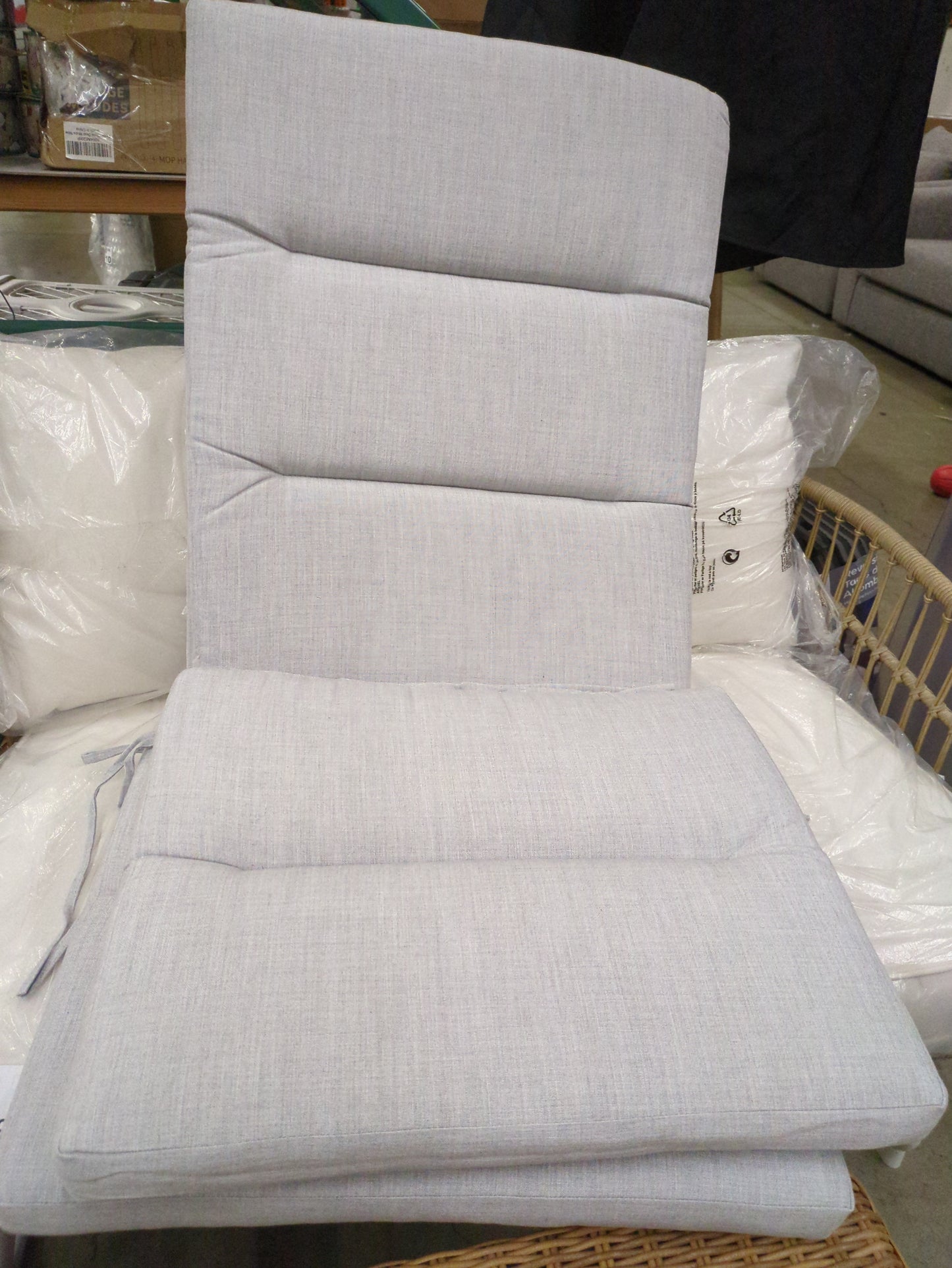 Adirondack Cushion for Modern Polywood Chairs, Grey, 2-pack - Retail $125