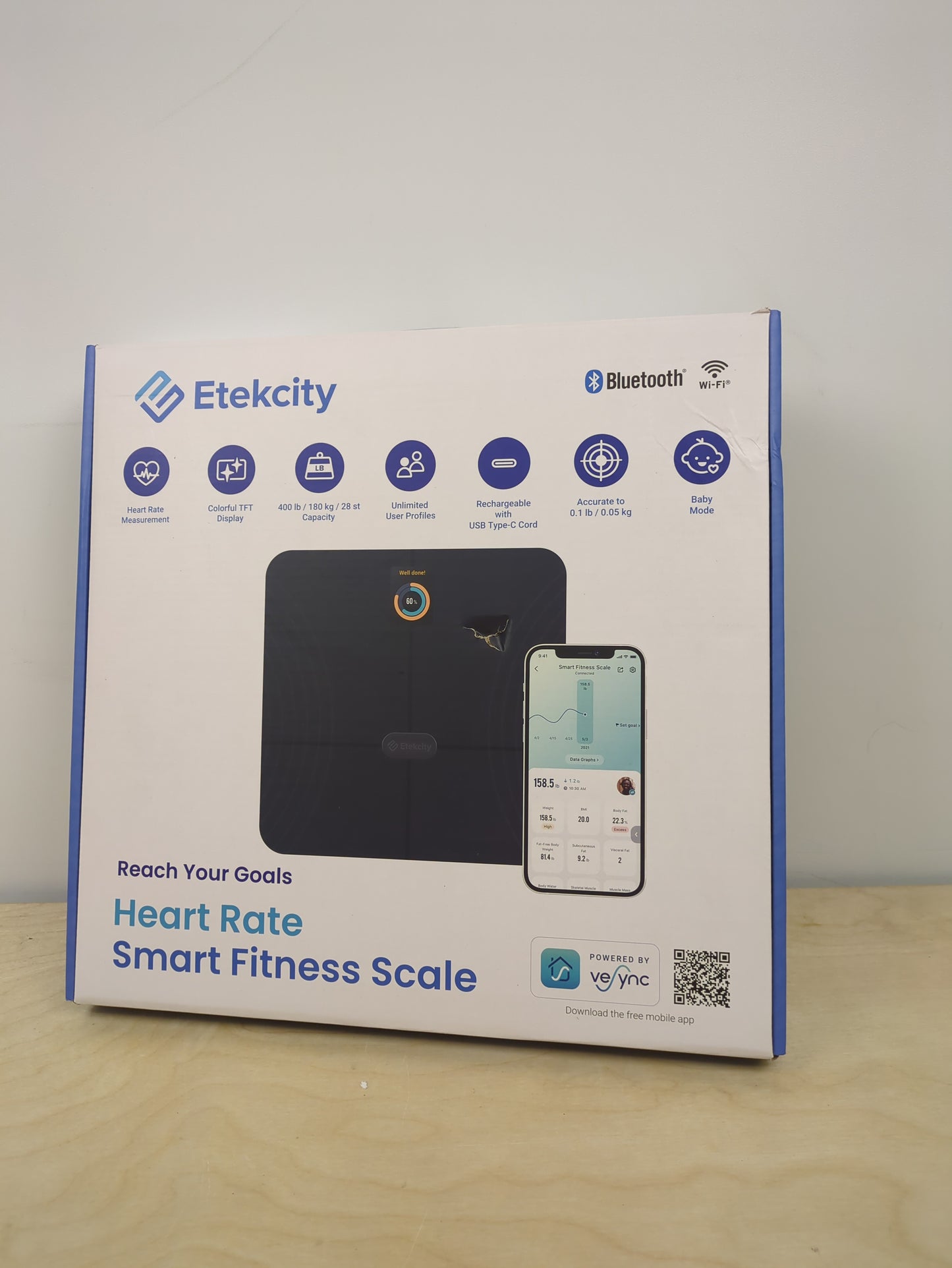 Etekcity Wellness Bundle: Smart Fitness Scale + Kitchen Scale