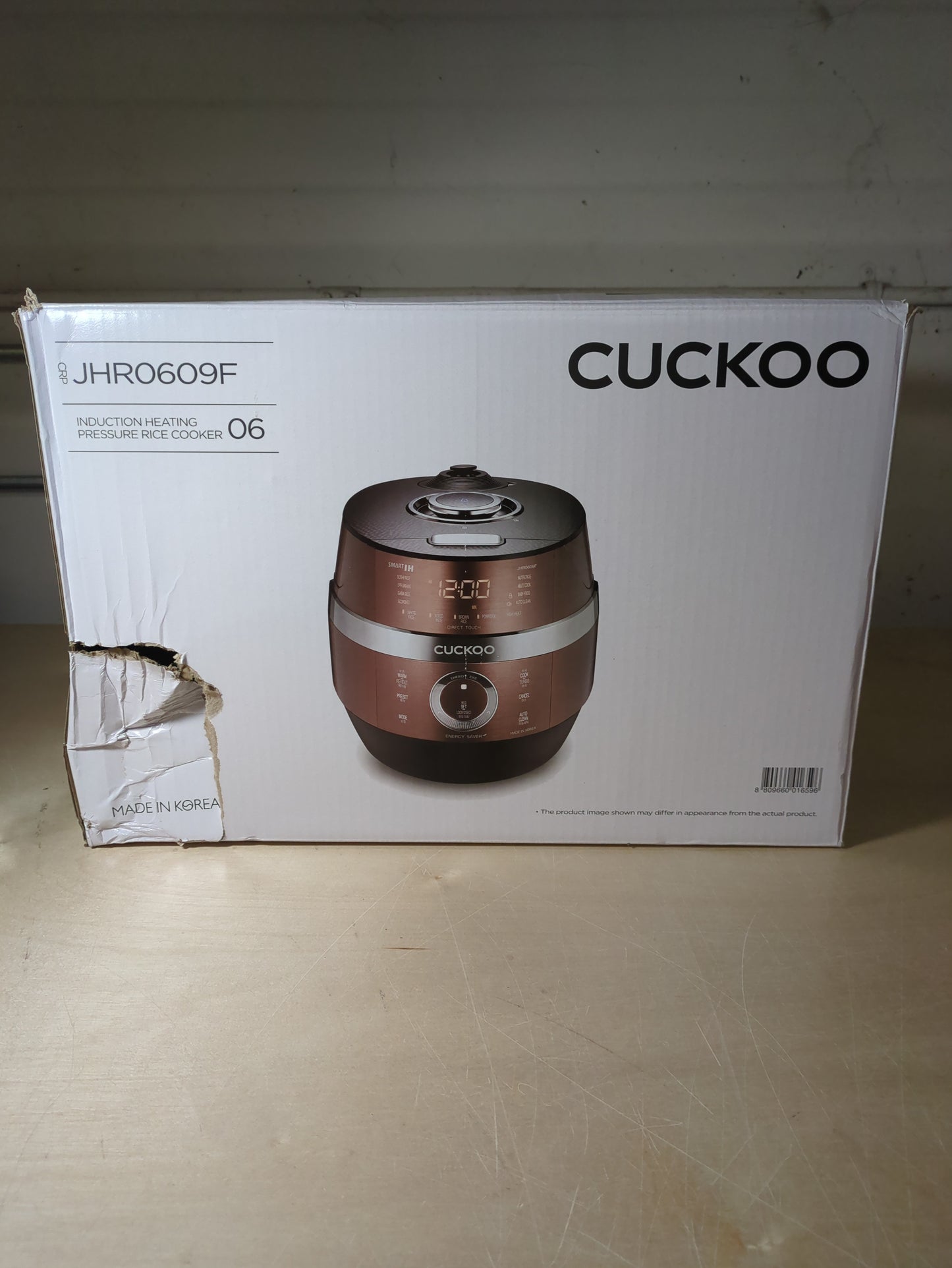 CUCKOO CRP-JHR0609F 6-Cup (Uncooked) / 12-Cup (Cooked) Induction Heating Pressure Rice Cooker with Nonstick Inner Pot, 16 Menu Options, Fuzzy Logic Tech, 3 Voice Guide, Auto Clean (Copper/Black) - Retail $450