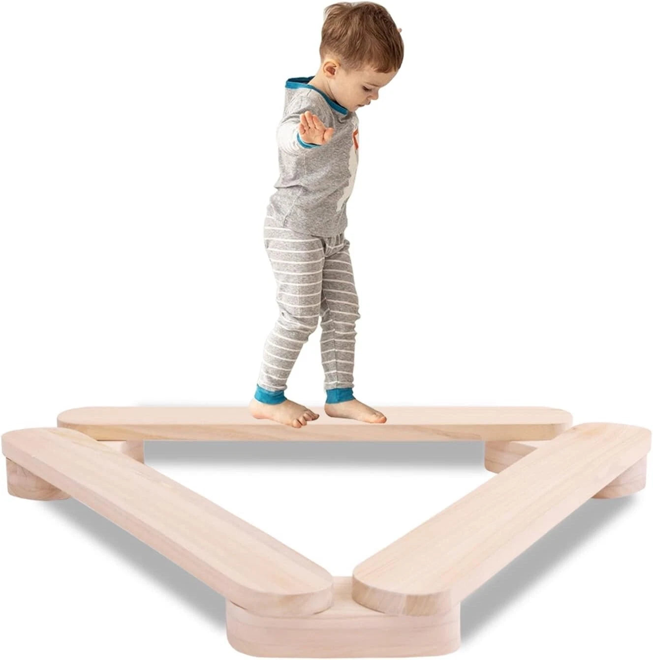 Autirinee Balance Beam, Stepping Stones for Kids, Montessori Toy W/Case Gynastic