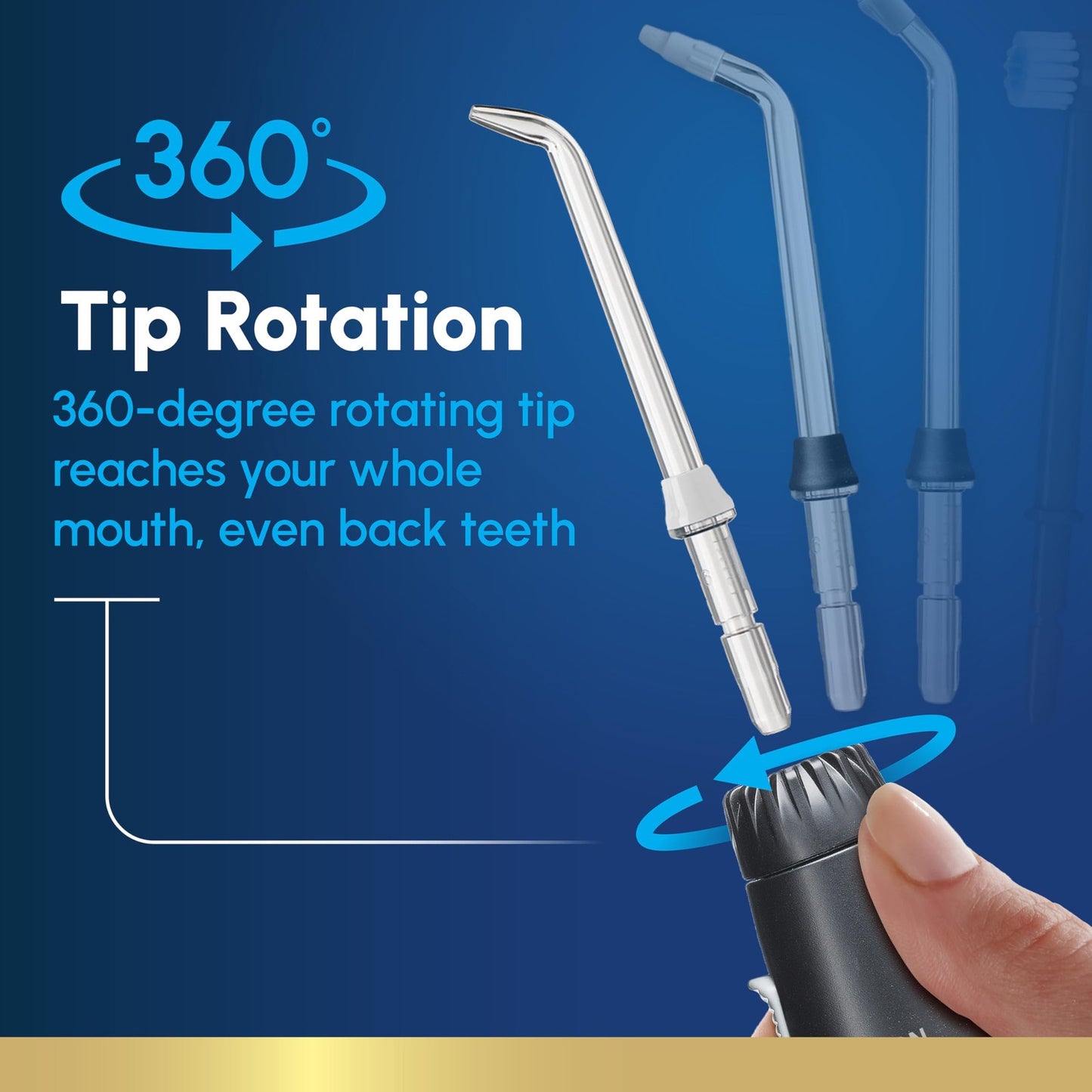Waterpik Aquarius Countertop Water Flosser WP-662 Black 10 Settings 7 Tips