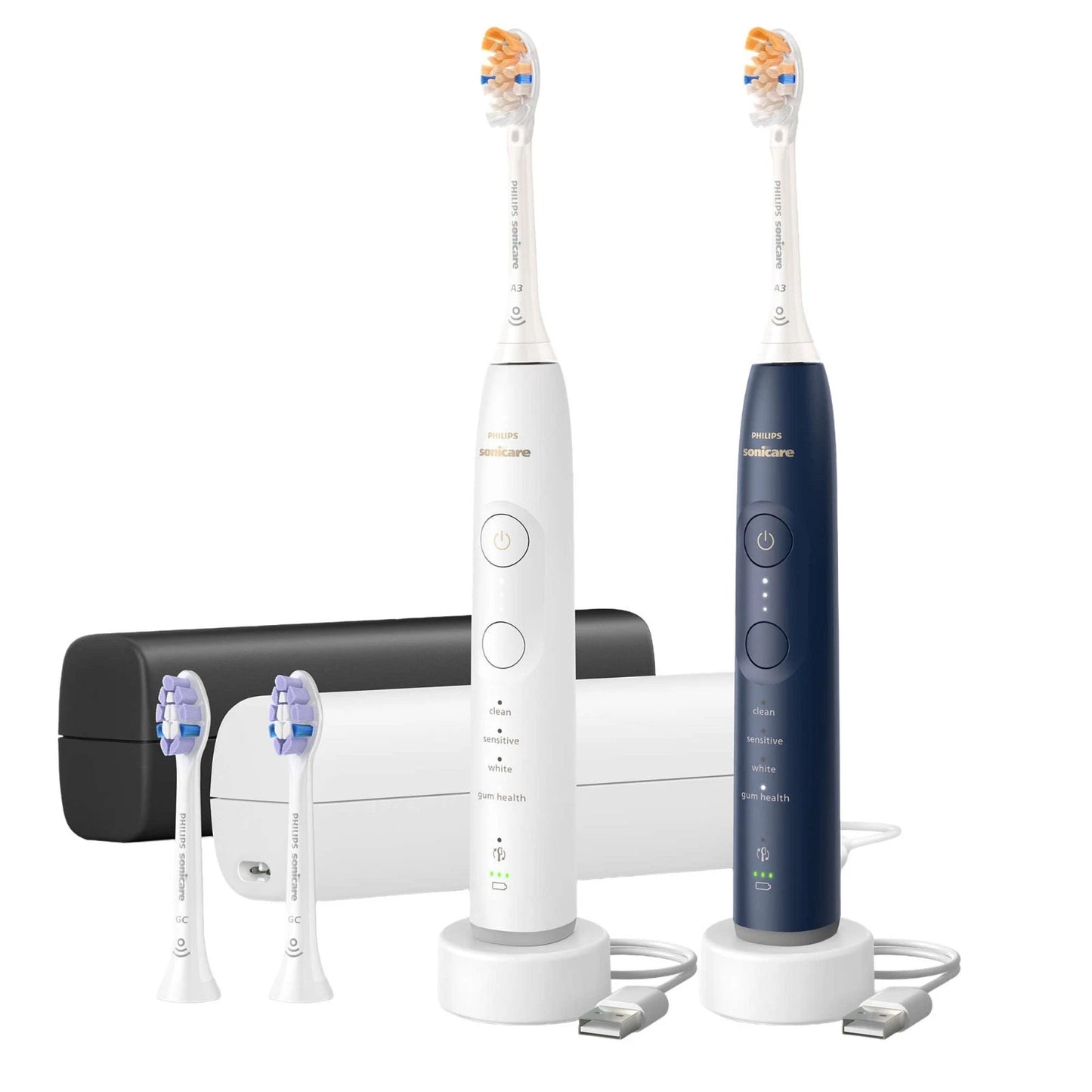 Philips Sonicare Professional Clean Plus Rechargeable Electric Toothbrush, 2-pack [ no brush heads]