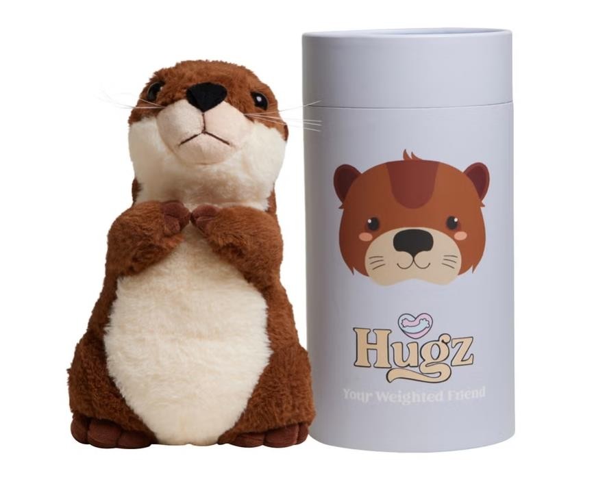 Hugz Weighted Plush Stuffed Animal Otter Sensory Calming Brown Anxiety Relief