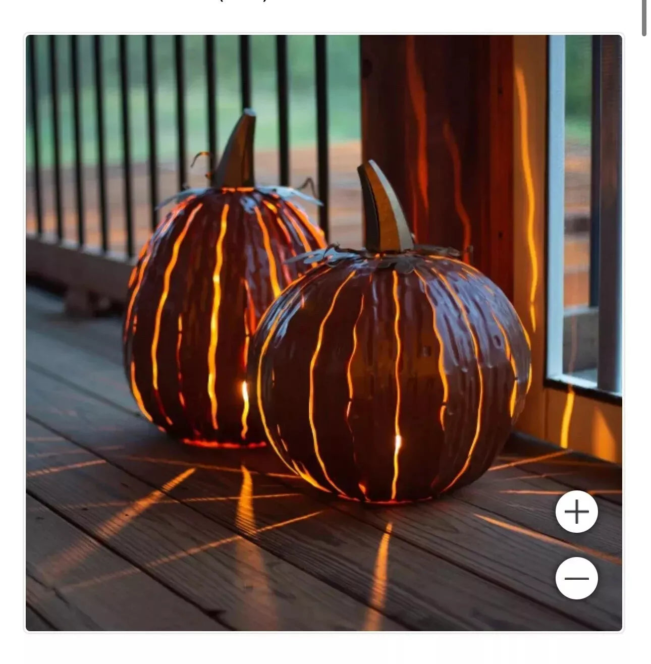 NEW - Pumpkin Luminary Set By Desert Steel - Retail $86