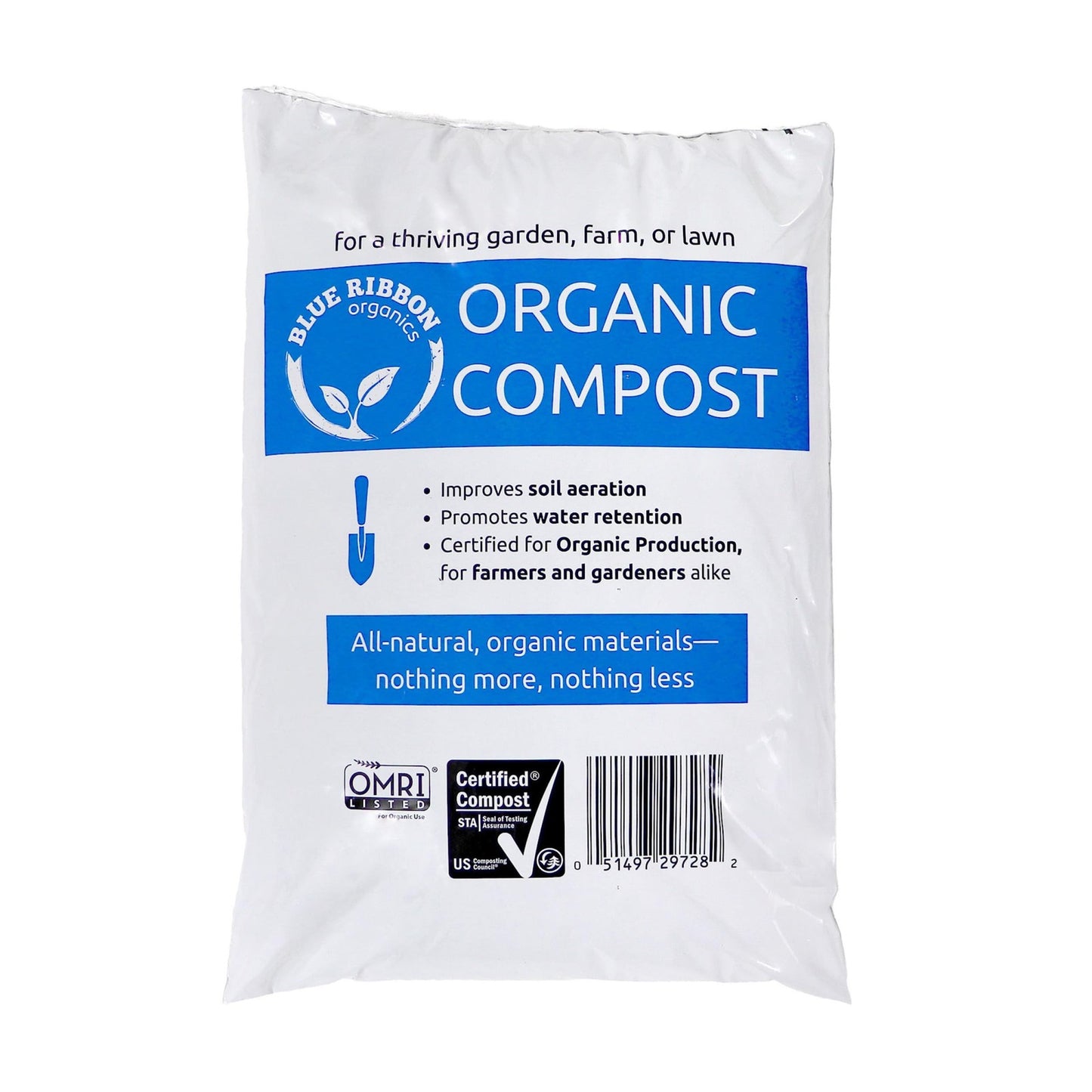 Ribbon Organics OMRI Certified Organic Compost Size: 7.9 Gallons, 32-35 Pound...