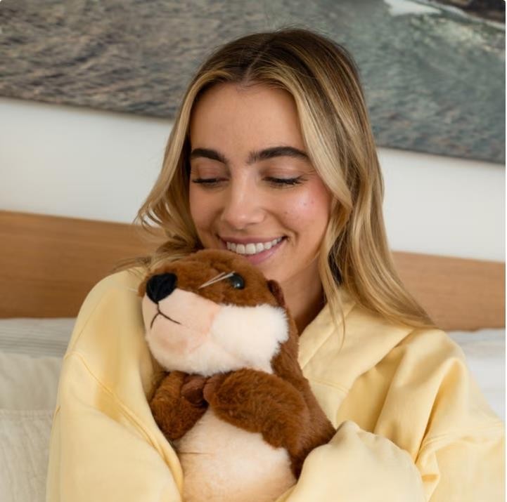 Hugz Weighted Plush Stuffed Animal Otter Sensory Calming Brown Anxiety Relief